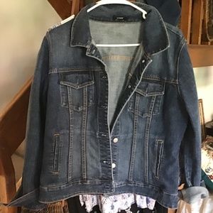 Vintage J crew denim jean jacket. Large